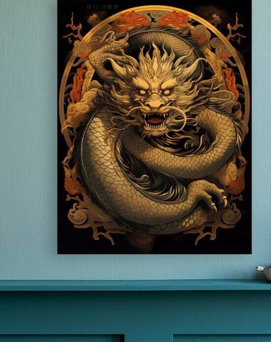 Golden-Scaled Chinese Dragon by Win Hardy