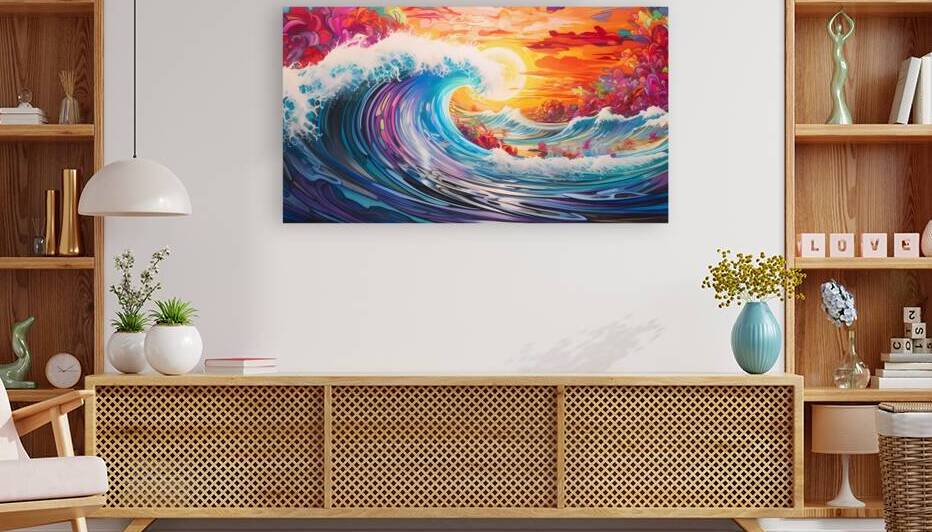 Psychedelic Ocean Waves by Win Hardy
