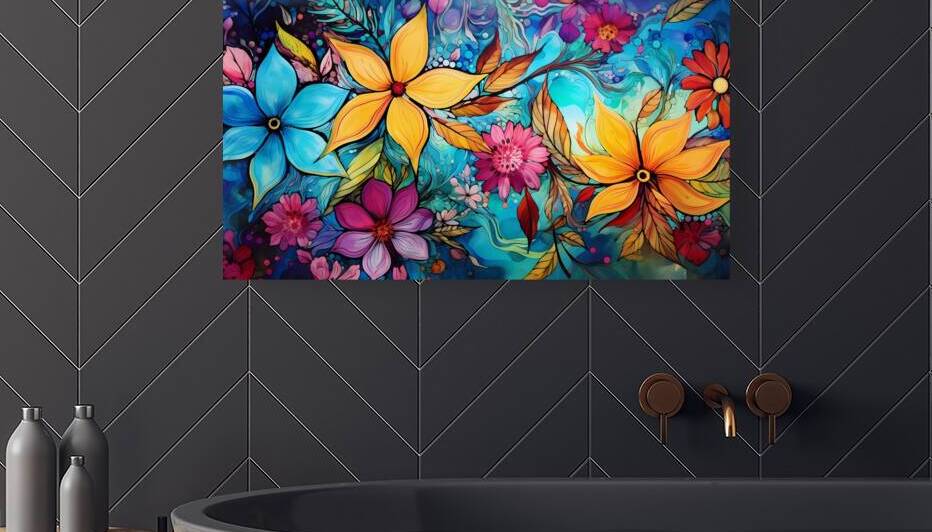 Extravagant Psychedelic Floral Arrangement by Win Hardy