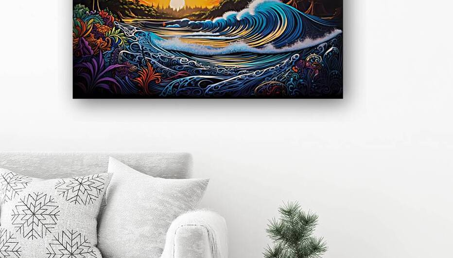 Psychedelic Ocean Waves by Win Hardy