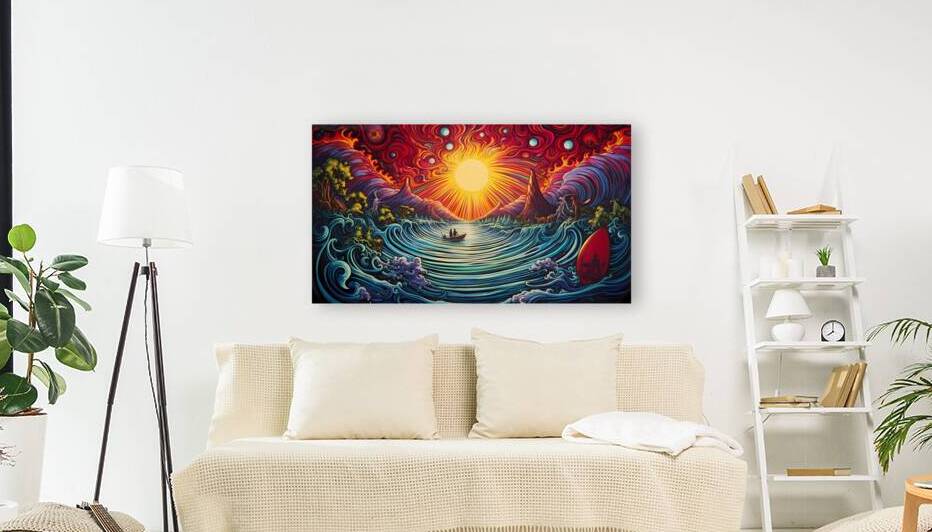 Psychedelic Ocean Waves by Win Hardy