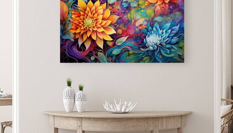 Extravagant Psychedelic Floral Arrangement by Win Hardy