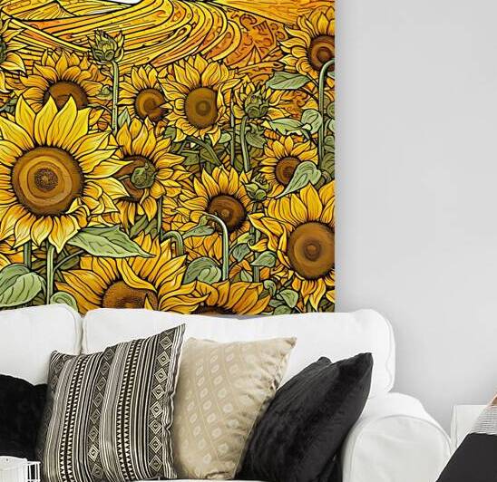 Sunflower Garden by Win Hardy