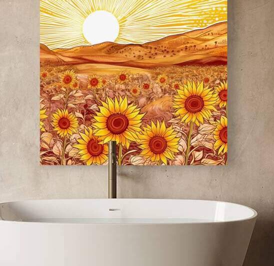 Sunflower Garden by Win Hardy