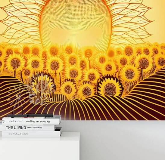 Sunflower Garden by Win Hardy