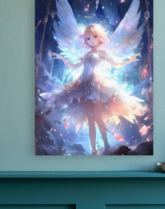 Magical Girl Celestial Realm with Shining Wings by Win Hardy