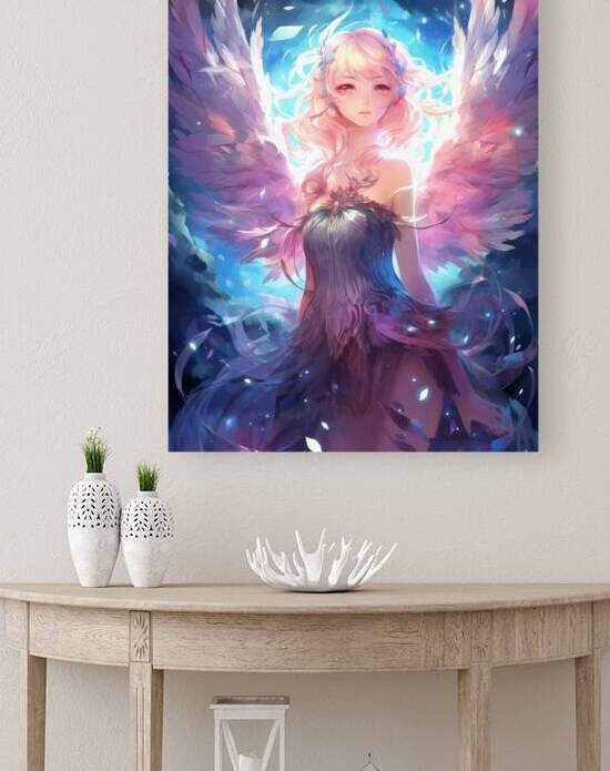 Magical Girl Celestial Realm with Shining Wings by Win Hardy
