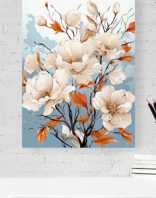 Delicate blossoms in graceful lines by Win Hardy