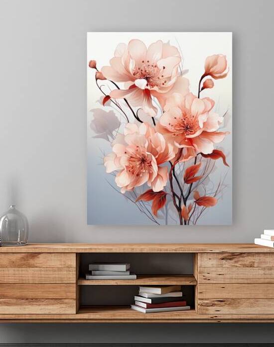 Delicate blossoms in graceful lines by Win Hardy