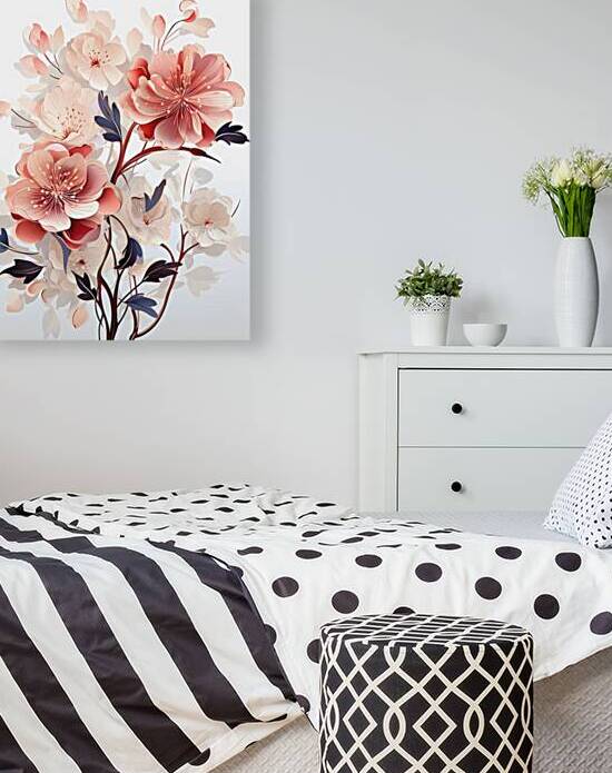 Delicate blossoms in graceful lines by Win Hardy