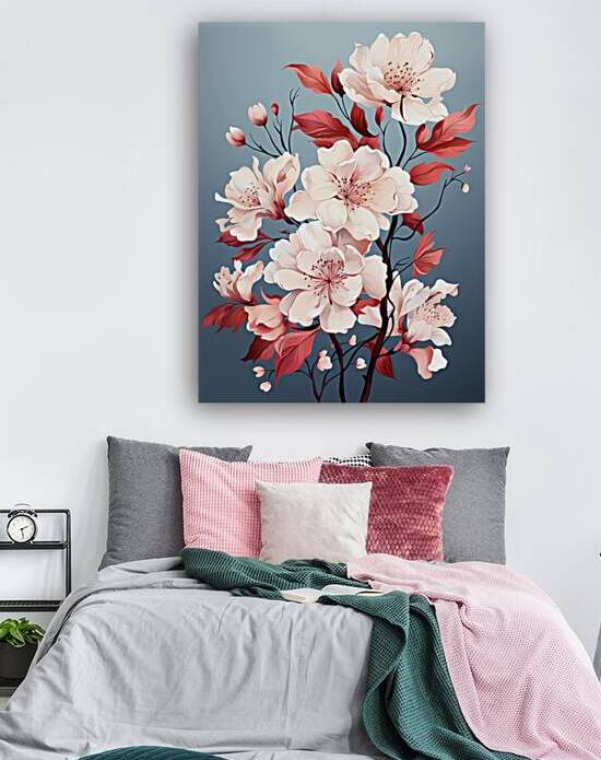 Delicate blossoms in graceful lines by Win Hardy