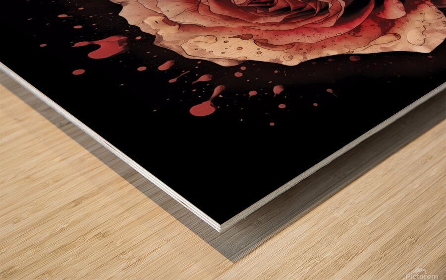 Red Rose Elegance Wood print