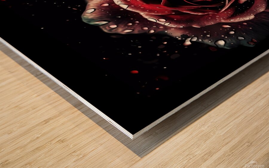 Red Rose Elegance Wood print