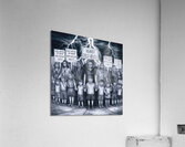 A pencil drawing conveying the fight against violence towards children Acrylic Print