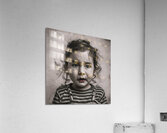 A girl expressing the importance of preserving childrens rights and opposing violence against them Acrylic Print