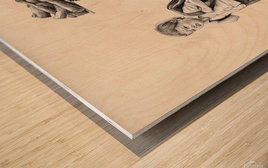 Contrasting Realities: Childhood Divide Wood print