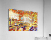 church snow impressionist Acrylic Print