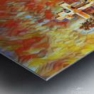 church snow impressionist Metal print