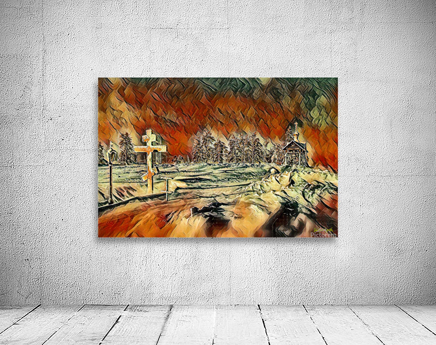 church snow pastel Wall Preview