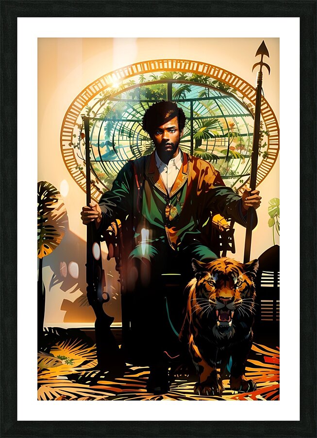 House panther Picture Frame print