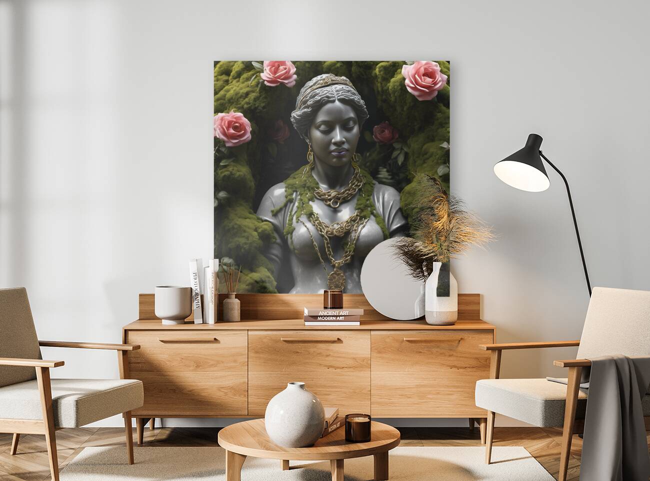 Rose in her garden Reproduction