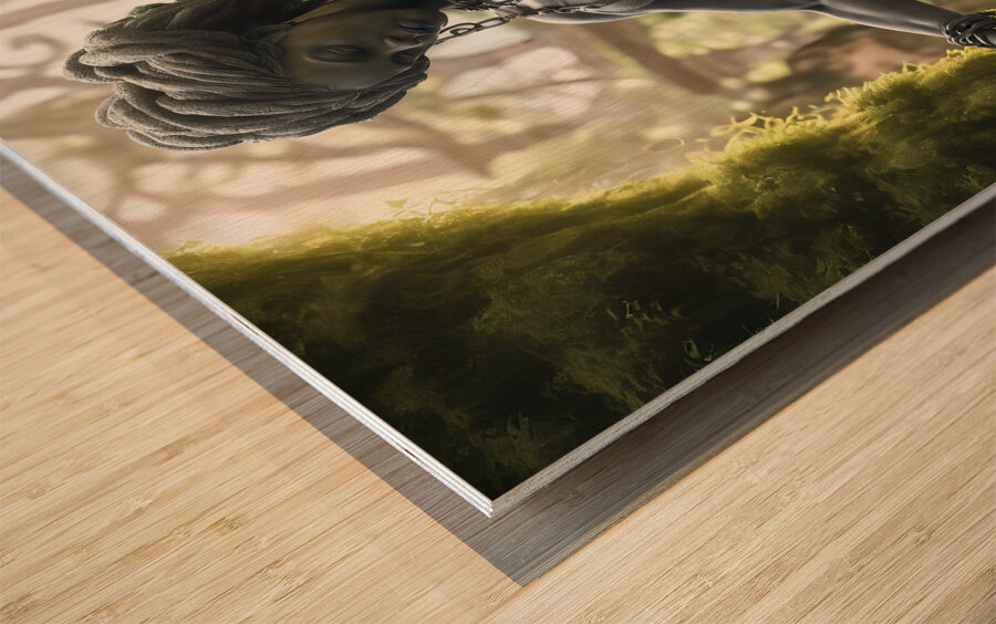 garden attendant Wood print