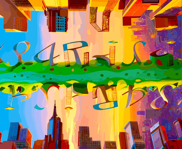 P A R I S I Brands City Typography  Digital Download