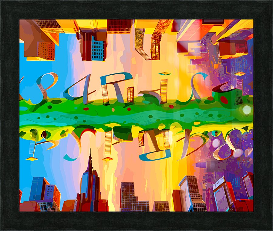 P A R I S I Brands City Typography  Picture Frame print