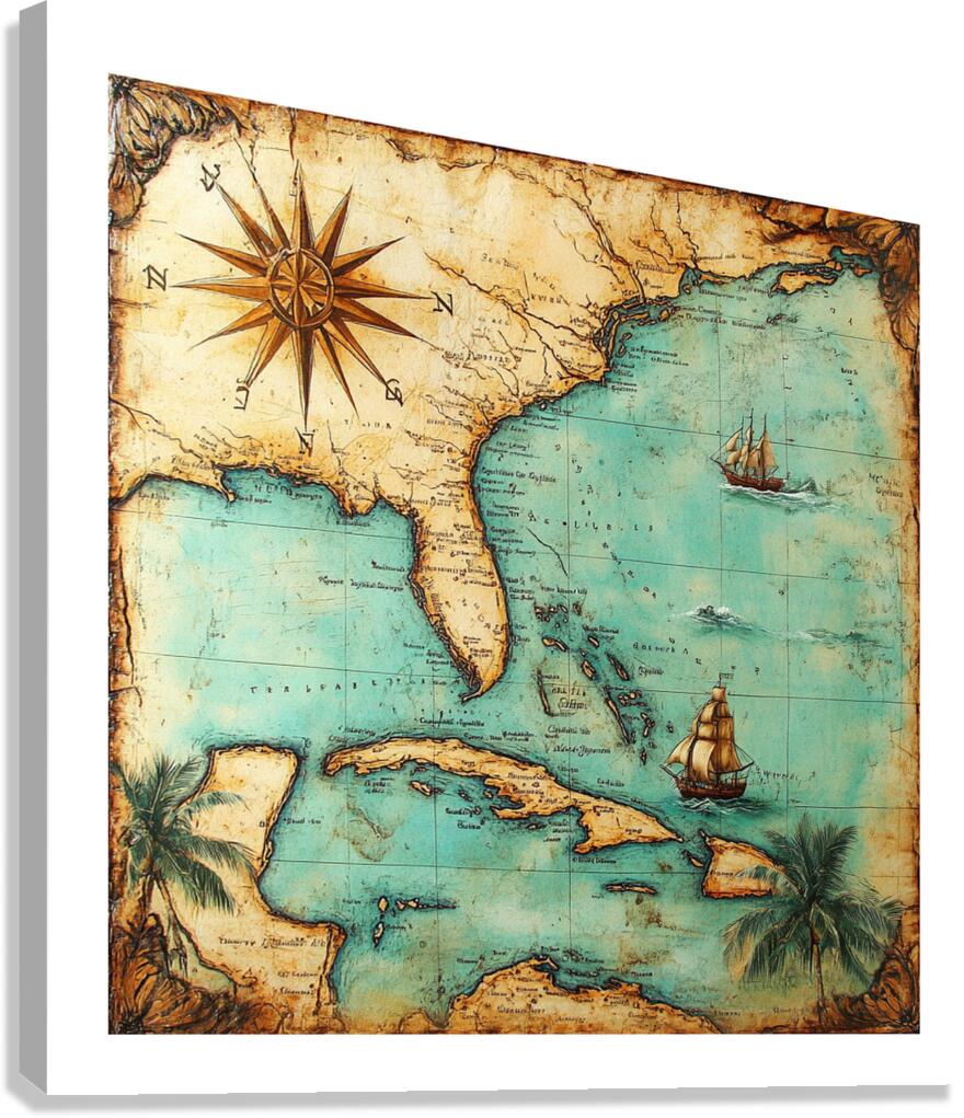 Vintage  map Canvas Print