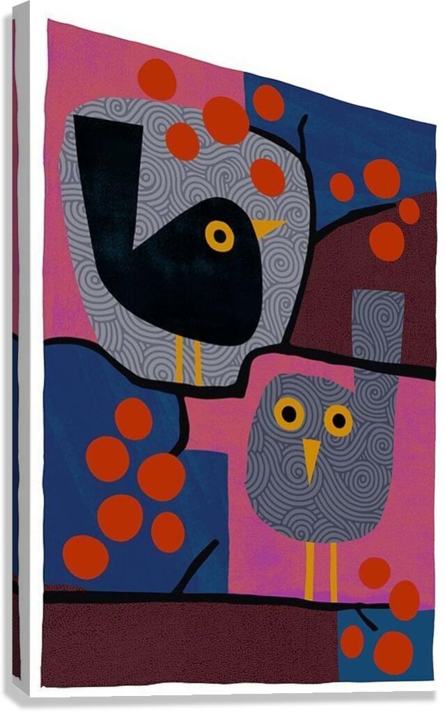 Cool Bird Collage  Canvas Print