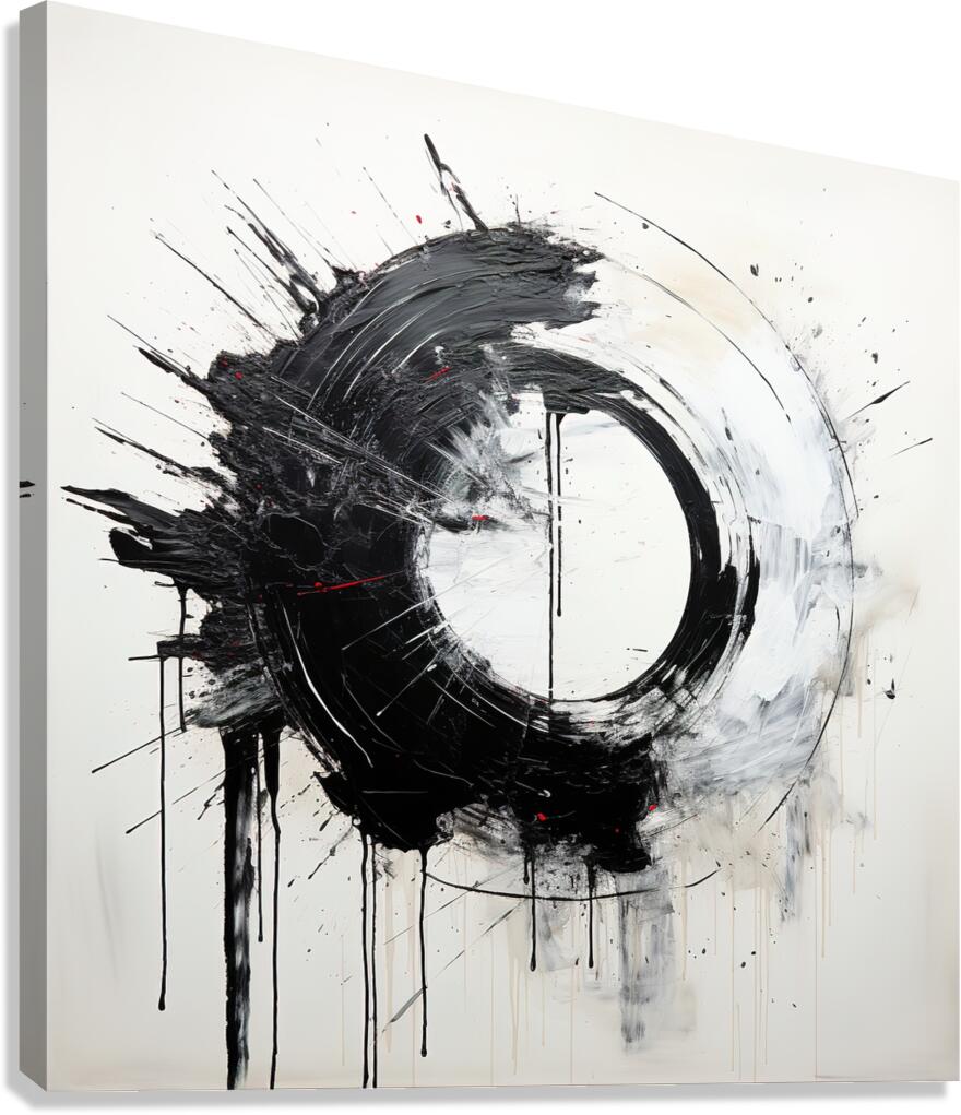 Abstract Ring Paint Splatter Canvas Print