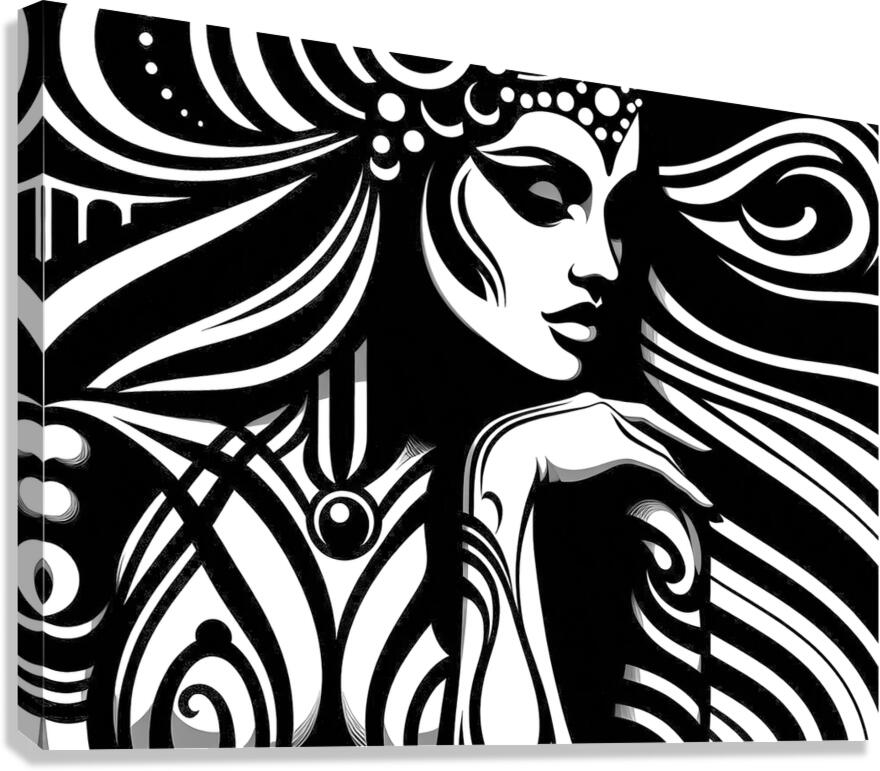 OpArtPortrait02 Canvas Print