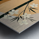 Bamboo Flowers Sun Minimal Metal print