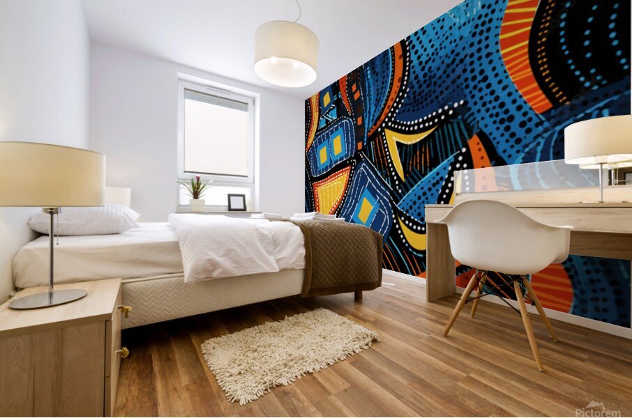 Blue Divide  Mural print