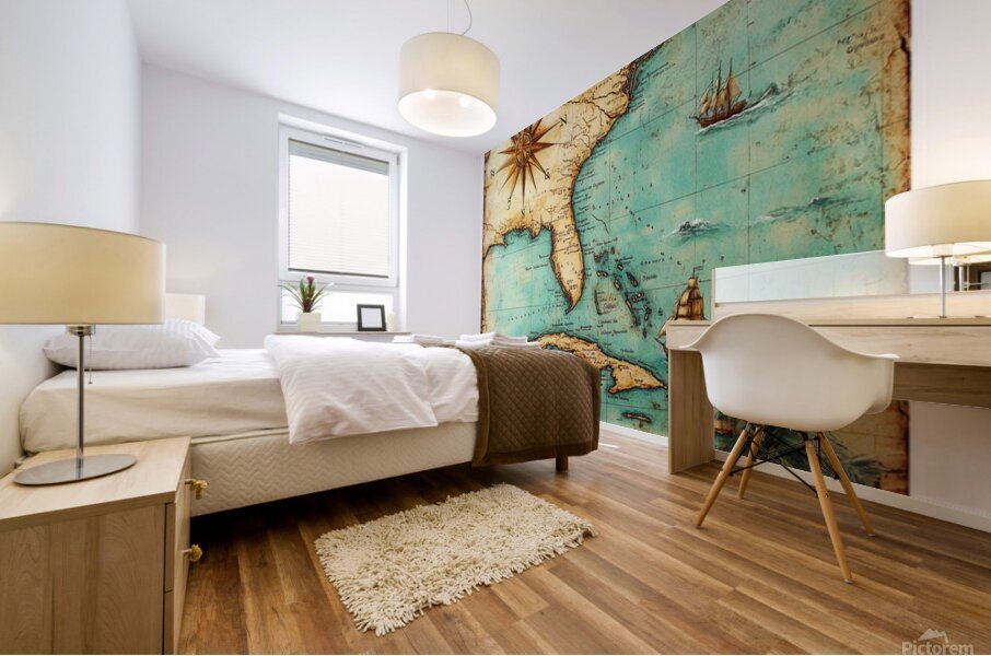 Vintage  map Mural print