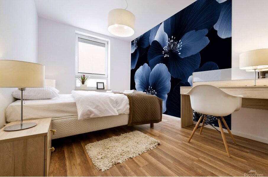 Blue  Flower  Mural print
