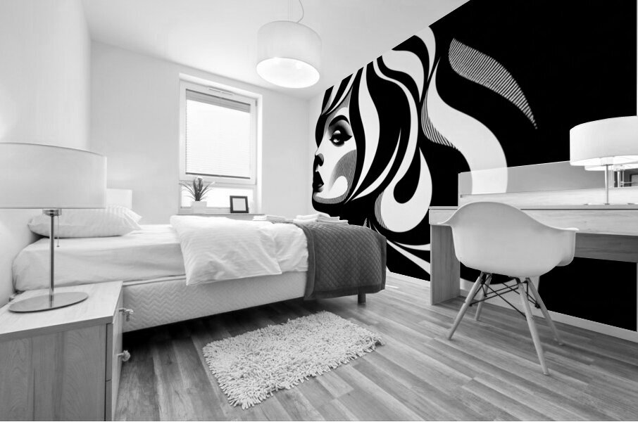 OpArtPortrait18 Mural print