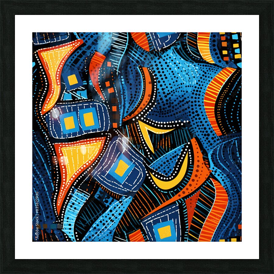 Blue Divide  Picture Frame print