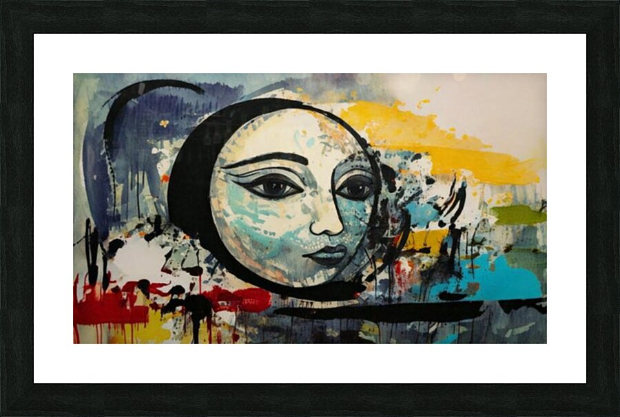 Moonface  Picture Frame print