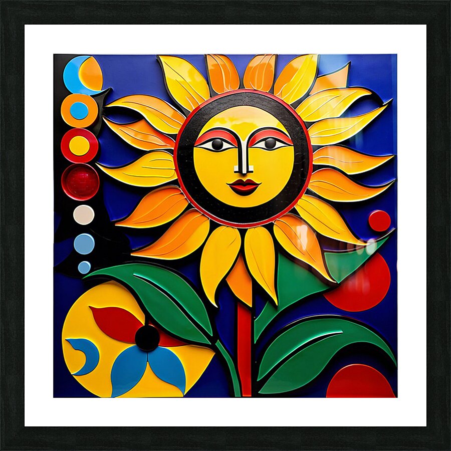Happy Sunflower  Picture Frame print