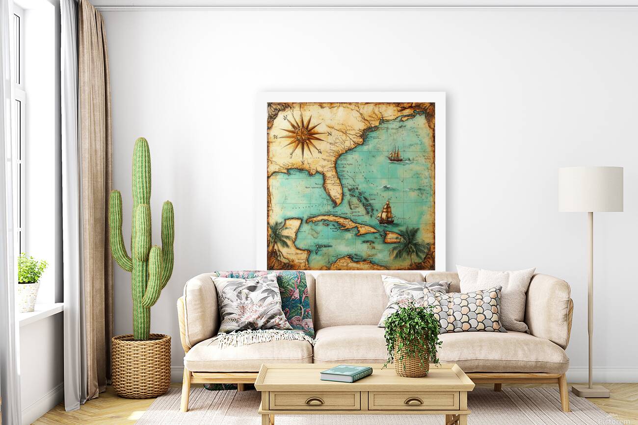 Vintage  map Reproduction