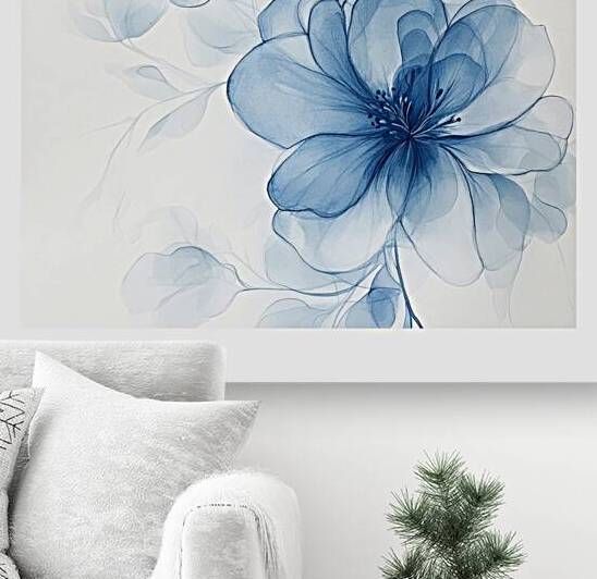 Blue flowers  Reproduction