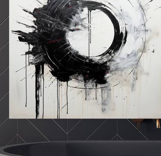 Abstract Ring Paint Splatter Reproduction