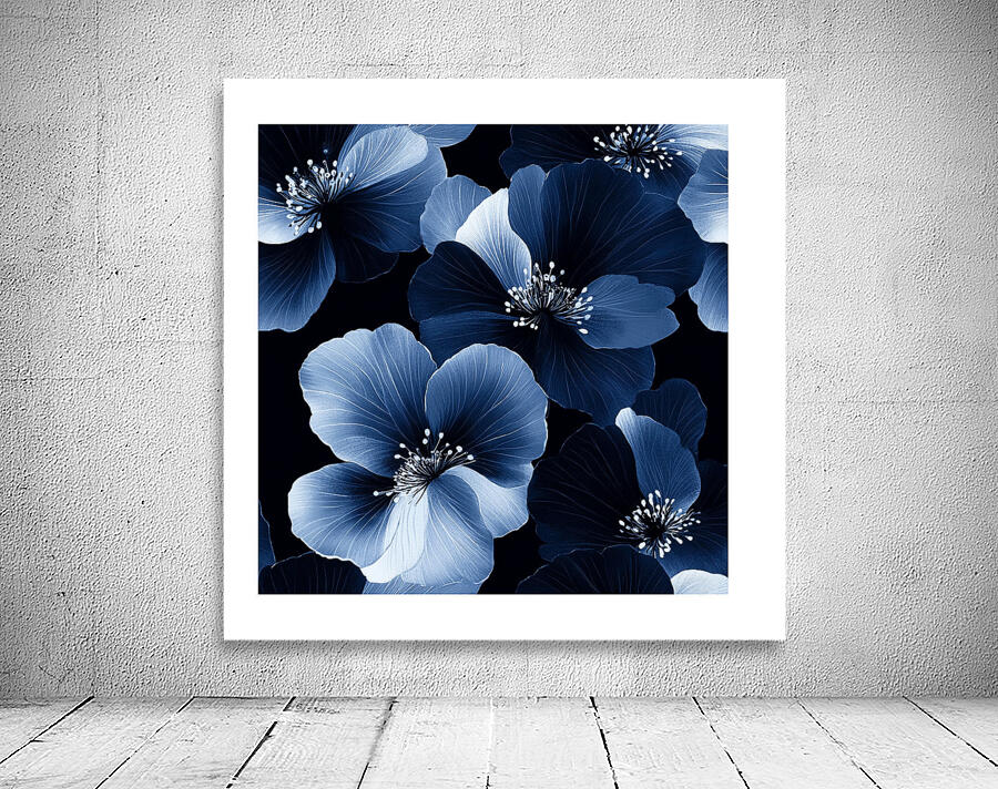 Blue  Flower  Wall Preview