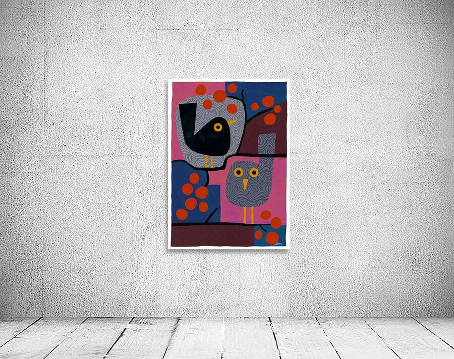 Cool Bird Collage  Wall Preview