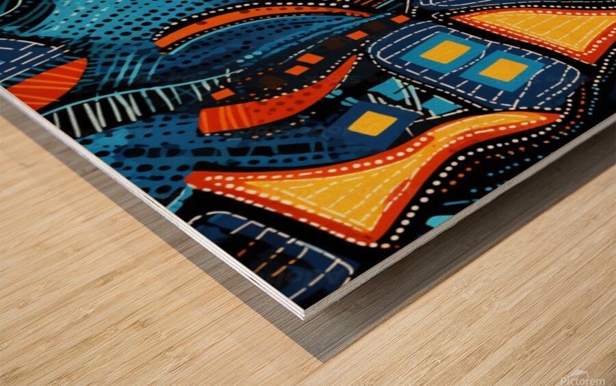 Blue Divide  Wood print