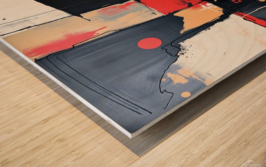 Geometric artwork  Wood print