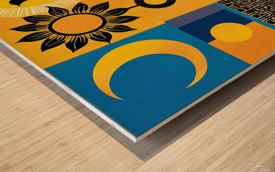 Sunflower  Wood print