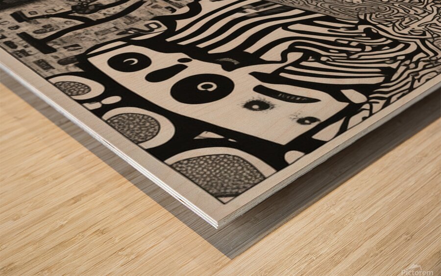 Maze  Wood print