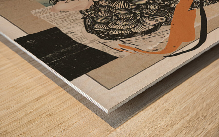 ModernArtCollage01 Wood print
